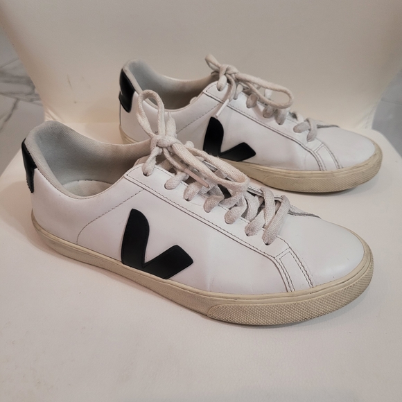VEJA Esplar rubber-trimmed leather sneakers Size 38/7 - Picture 10 of 14